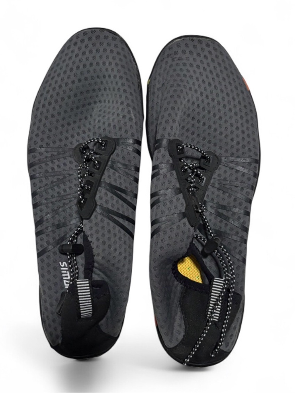 Men’s size 10 Simari Gray Black Aqua Water Shoes Quick Lace